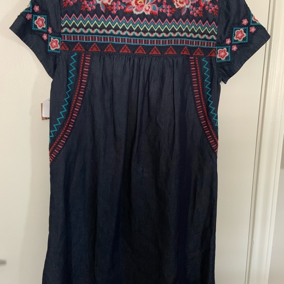 Denim embroidered dress - Picture 3 of 3